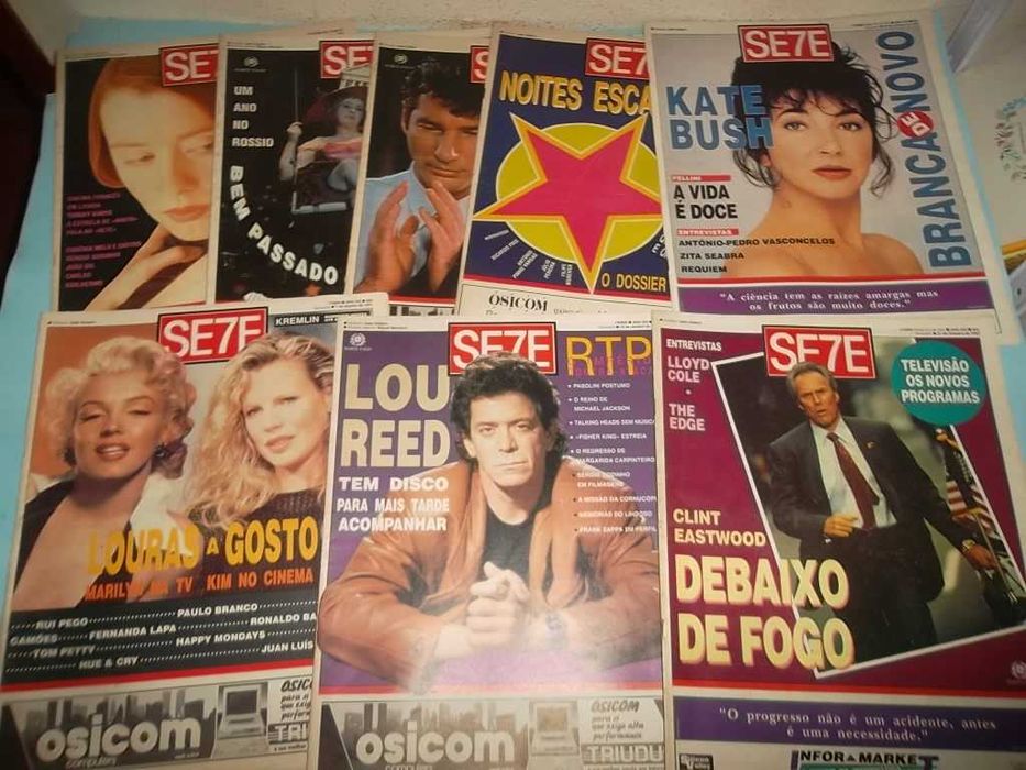 Jornal semanário SE7E , lote 27 jornais dos anos 80/90.