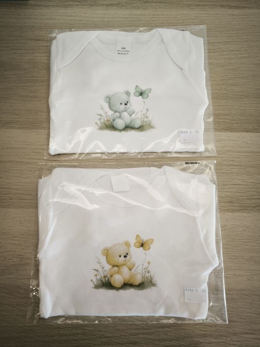 Pack de 2 bodys com etiqueta