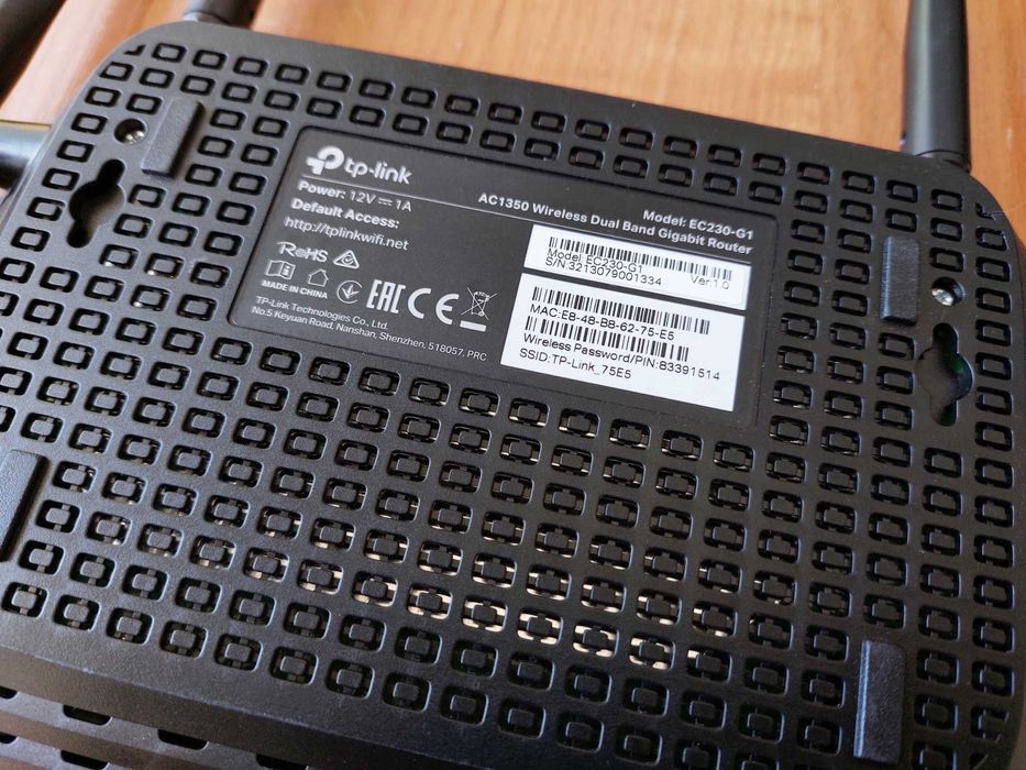 Router tp-link AC1350 EC230-G1 802.11 a/b/g/n/ac Wi-Fi 5