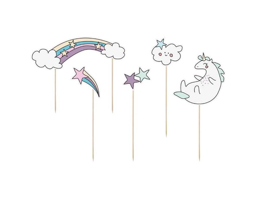 Topper "jednorożec" 1opak./5szt.