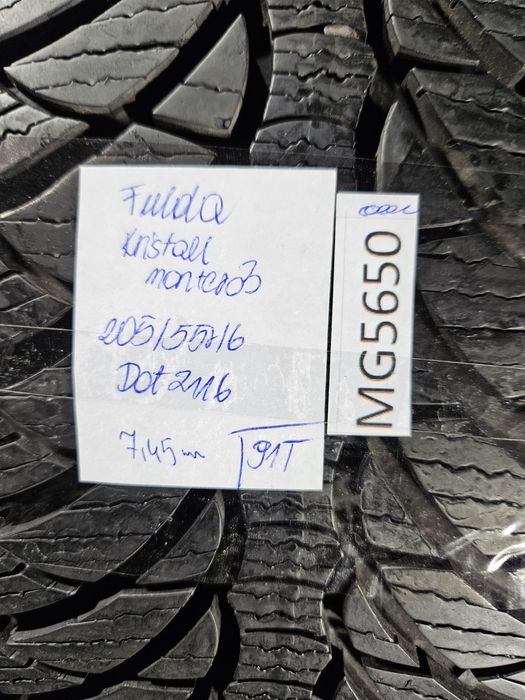 [2szt] Fulda 205/55 r16 Zima /// 7mm!!! MONTAŻ Wysyłka