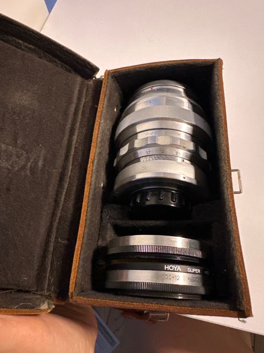 Обʼєктив Геліос-40 85mm f/1.5 сріблястий М39 + фільтри + кофр