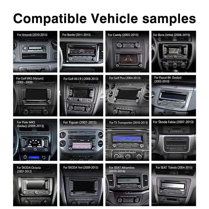Автомагнітола 7-дюймів 4/64GB/Volkswagen,Skoda,VW,Seat автомагнитола