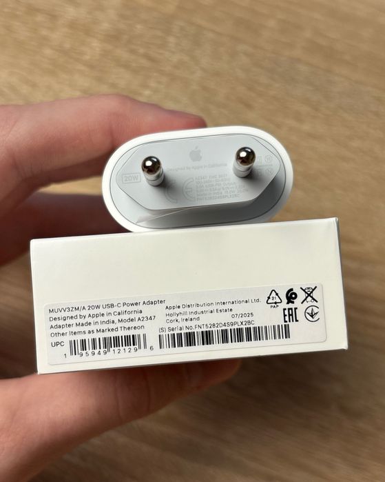 Швидка зарядка для iPhone 100% Орігінал Apple 20W USB-C Зарядний блок