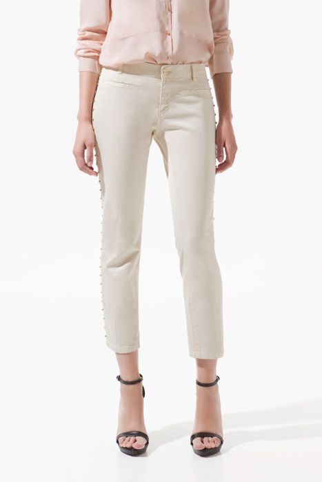 Укороченные брюки ZARA с шипами