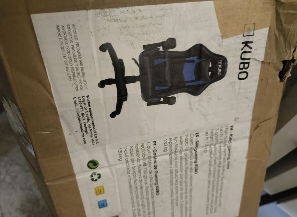 Cadeira Gaming Azul Elevatória (Nova)