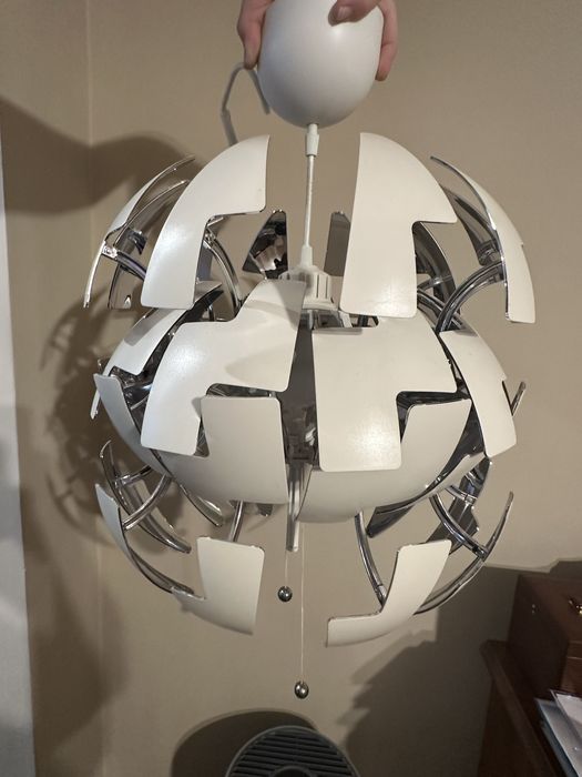 Lampa wisząca  kula duża 43 cm po otwarciu