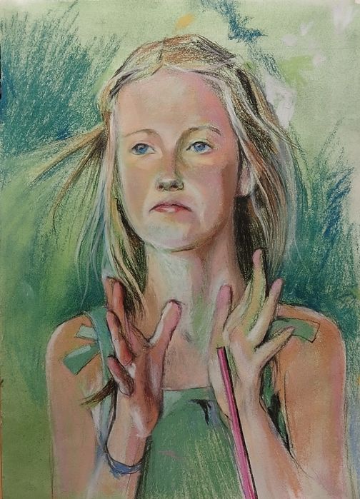 Portret na zamówienie w technice akwareli lub pasteli..