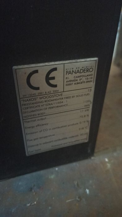 Kominek ,piec wolnostojący marki Panadero