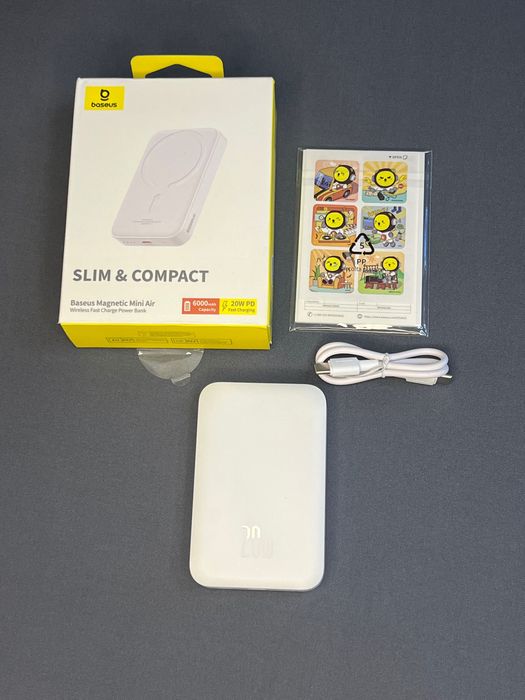 павербанк Baseus Magnetic Mini Air 6000mAh 20W, Power Bank, повербанк, зовнішній акумулятор