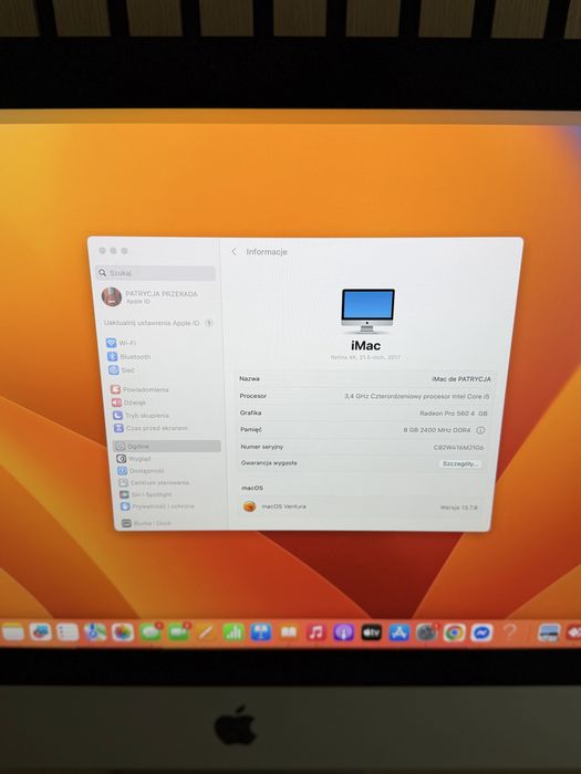 Apple iMac 21,5” Retina 4K 2017 i5 3,4GHz Radeon Pro 560 1TB komplet