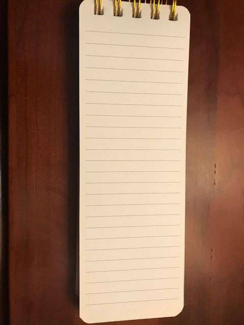 bloco de notas coração presente