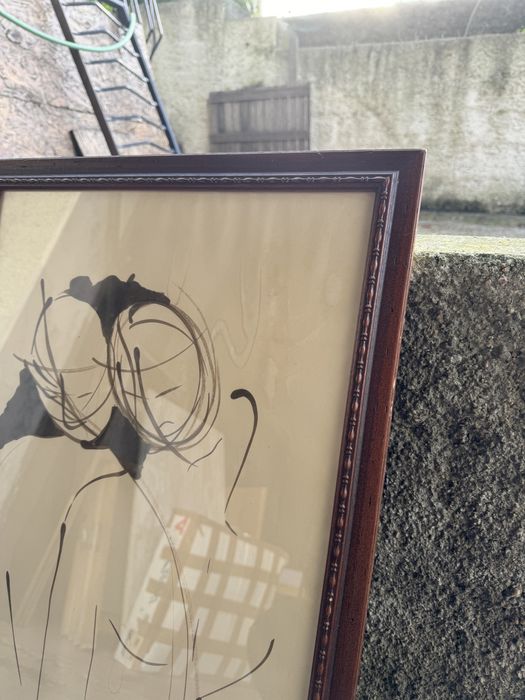 Quadro vintage com moldura