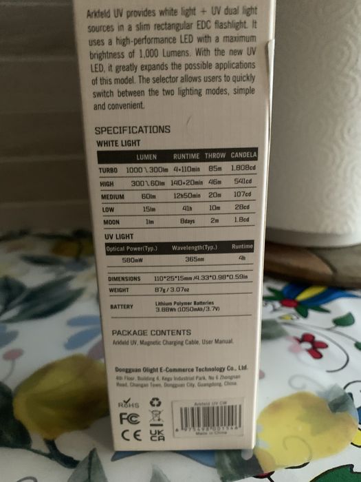 Latarka z Funkcją Uv