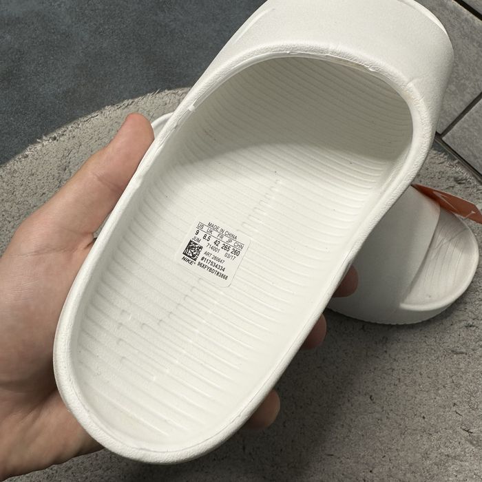 Тапки Nike Calm Slide White / Всі розміри