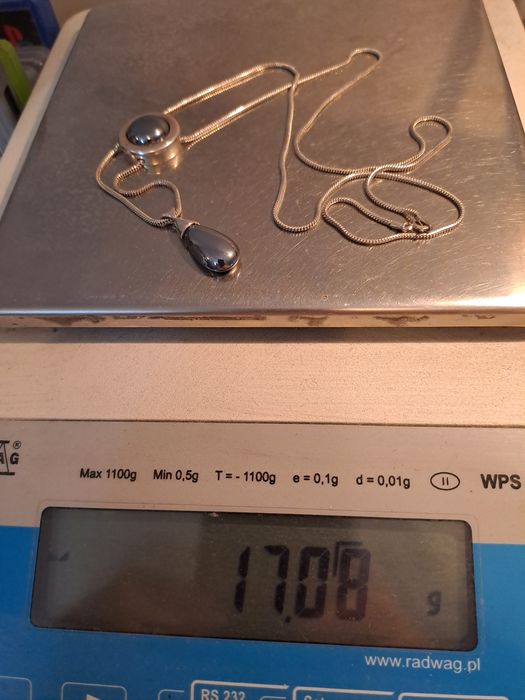 Srebrny łańcuszek z ozdobnymi elementami p.925