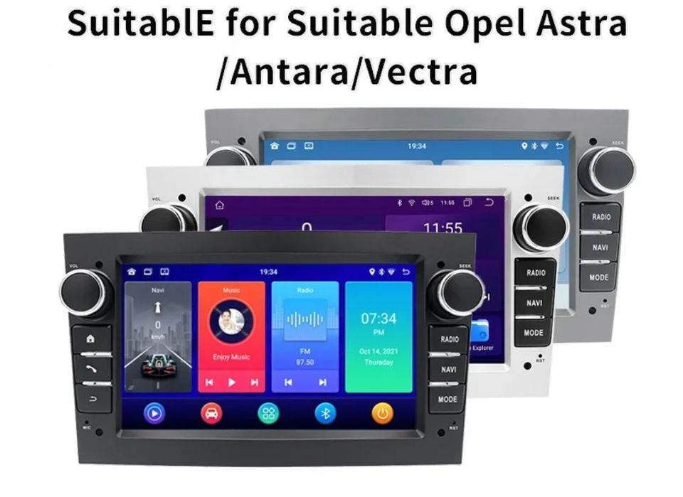 Radio Android 2 DIN 7" Opel Astra H/Vectra/Corsa/Combo/Antara (NOVOS)