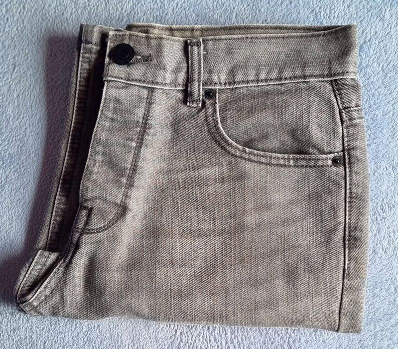 Calções de ganga Regular cinzentos.