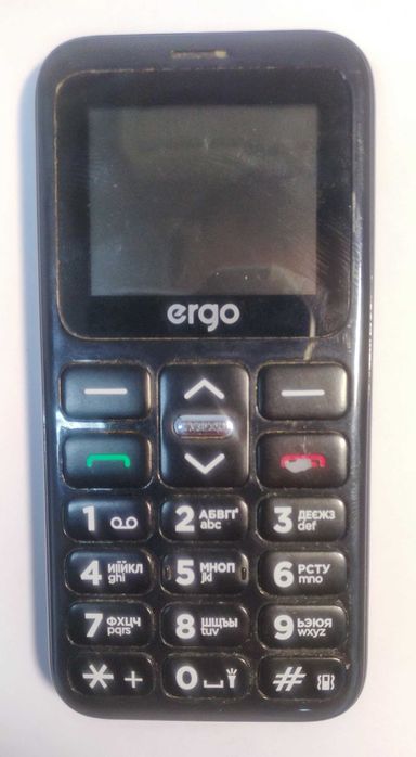 Мобильный телефон (бабушкофон) Ergo F186 Solace Dual Sim Black