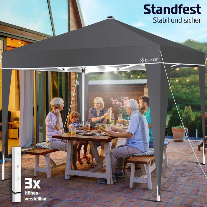 Nowy pawilon ogrodowy / altanka / namiot / 3x3m / LED / solar !8914!