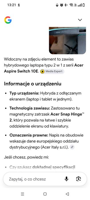 Sprzedam Acer aspire Switch 10E
