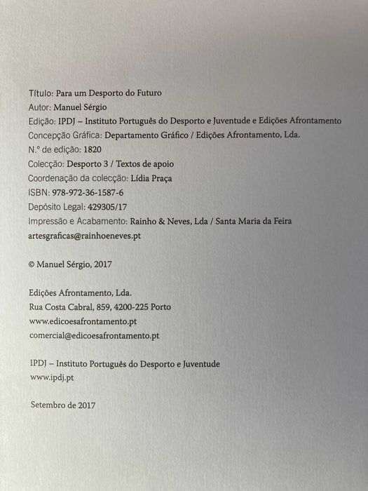 Para Um Desporto do Futuro, de Manuel Sérgio