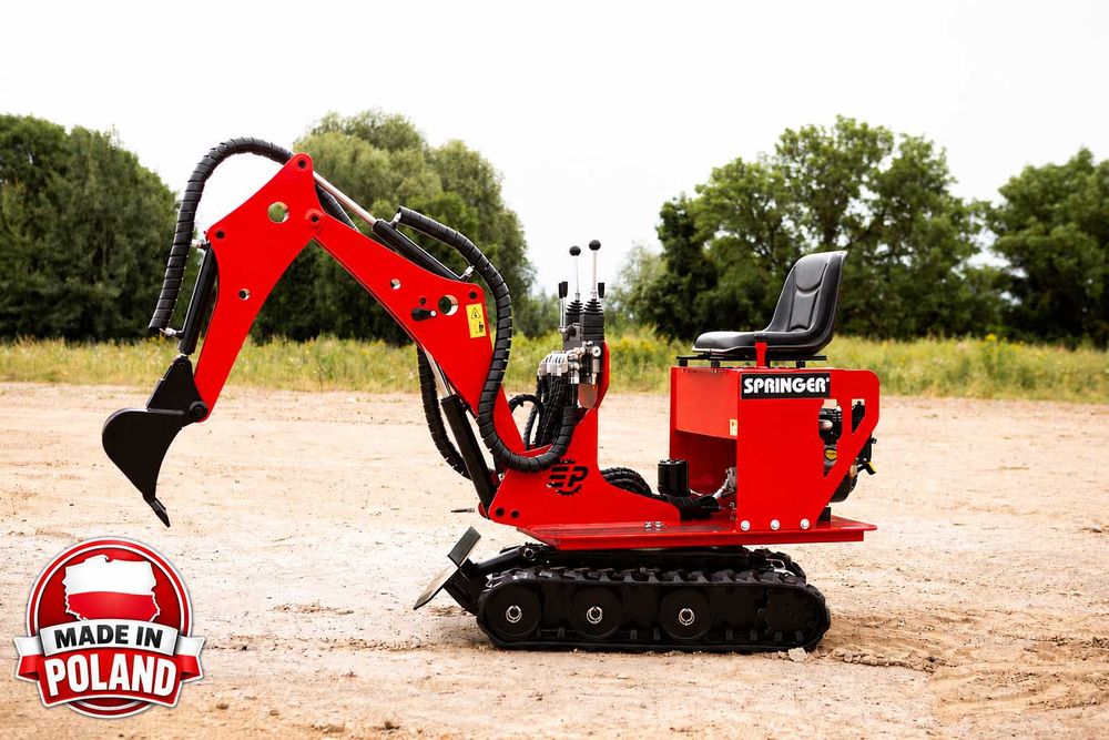 Nowa Minikoparka SPRINGER Polski Producent Mini Koparka +osprzęt Mikrokoparka