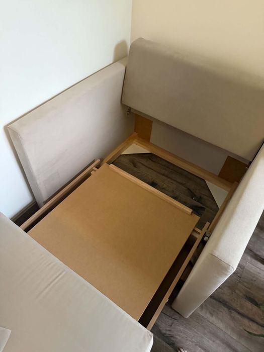 Amerykanka sofa rozkładana beżowa