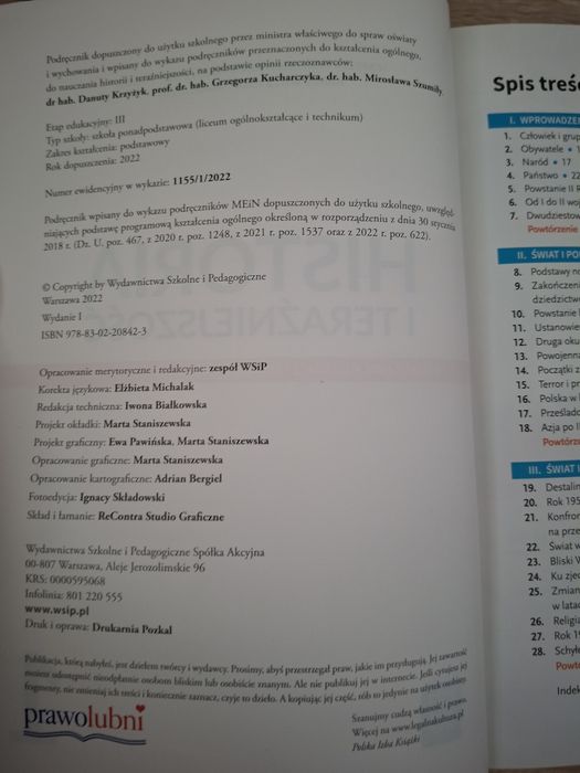 Historia i Teraźniejszość klasa 1