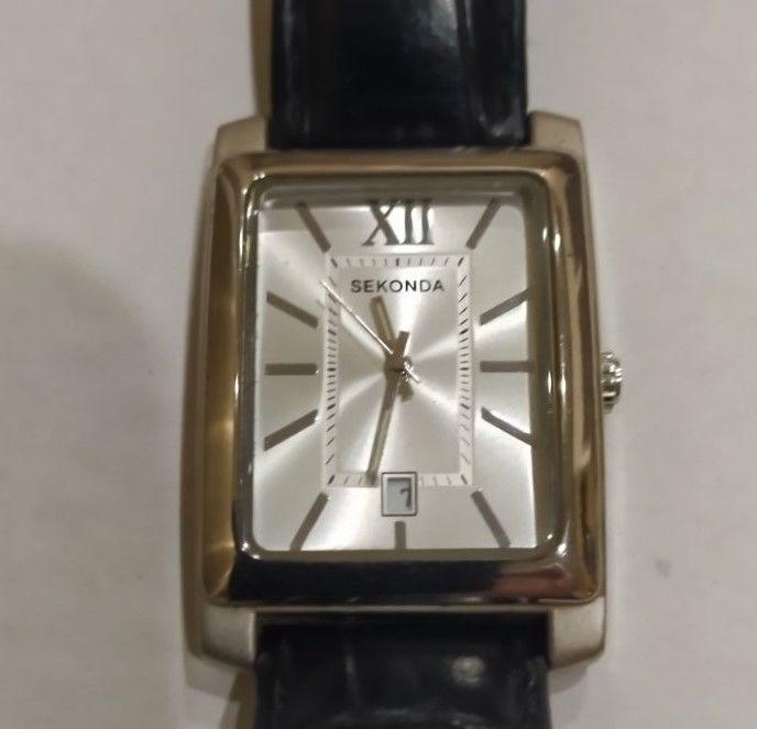 Sekonda nk3801 классические часы кожа мех. japan miyota