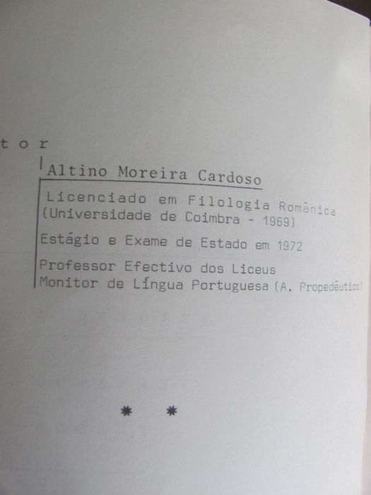 Antologia - Fernando Pessoa de Altino M. Cardoso