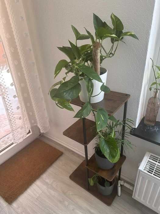 Kwietnik stojak na kwiaty drewniany narożny z 4 poziomami 78 cm