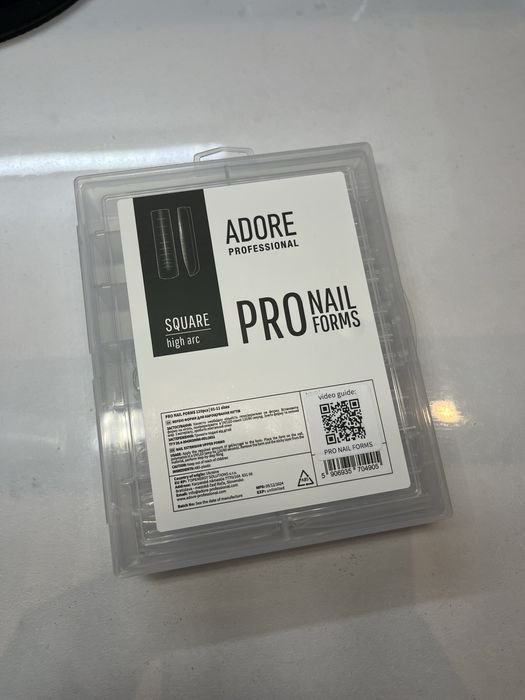 верхні форми для нарощування adore квадрат з високою аркою