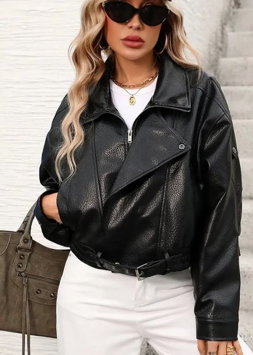 Куртка з зернистої штучної шкіри у стилі Zara