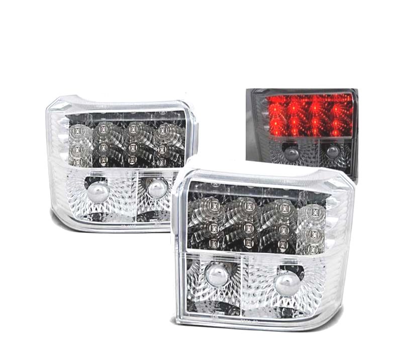 FAROLINS TRASEIROS LED PARA VOLKSWAGEN VW T4 90-03 CHROME CROMADO