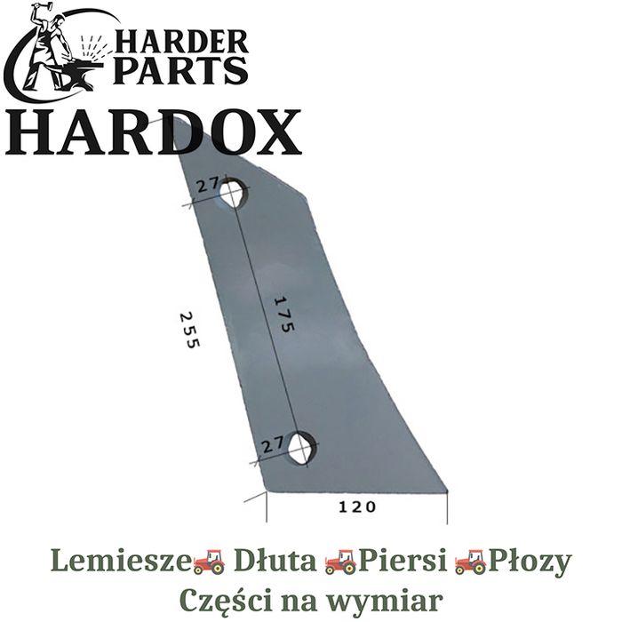 Pierś Gassner HARDOX VST1060/P części do pługa 2X lepsze niż Borowe