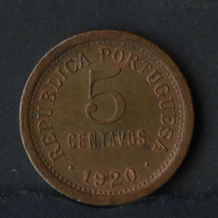 Portugal 5 centavos 1920 - C/ brilho de cunho, soberba - olx X10183