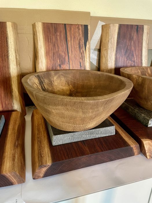 Fruteira de madeira natural