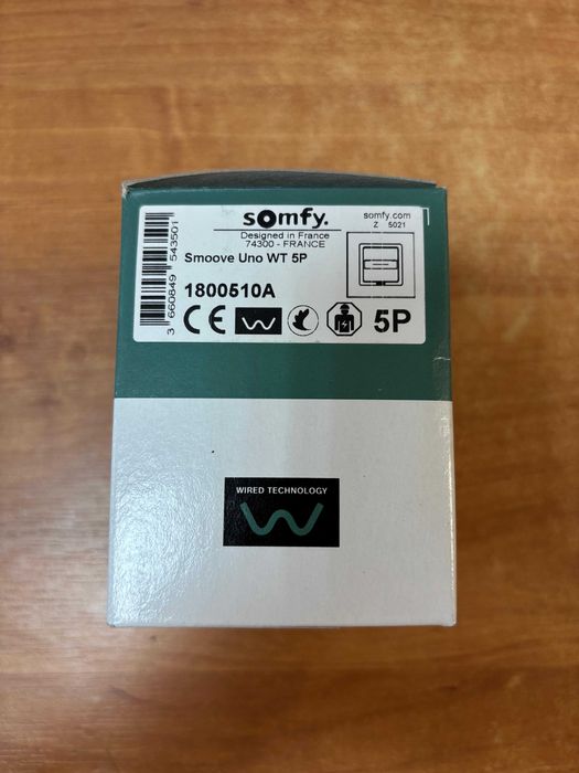 Przełącznik Somfy Smoove Uno WT 5P – nowe, oryginalne  4 szt.