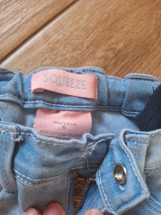 Dziewczęce spodnie jasne jeansy rurki skinny