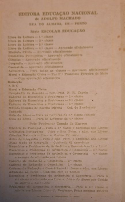 Gramática Portuguesa anos 40