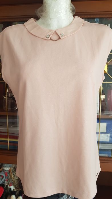 Bluzka Mohito L 40 różowa bez ramion