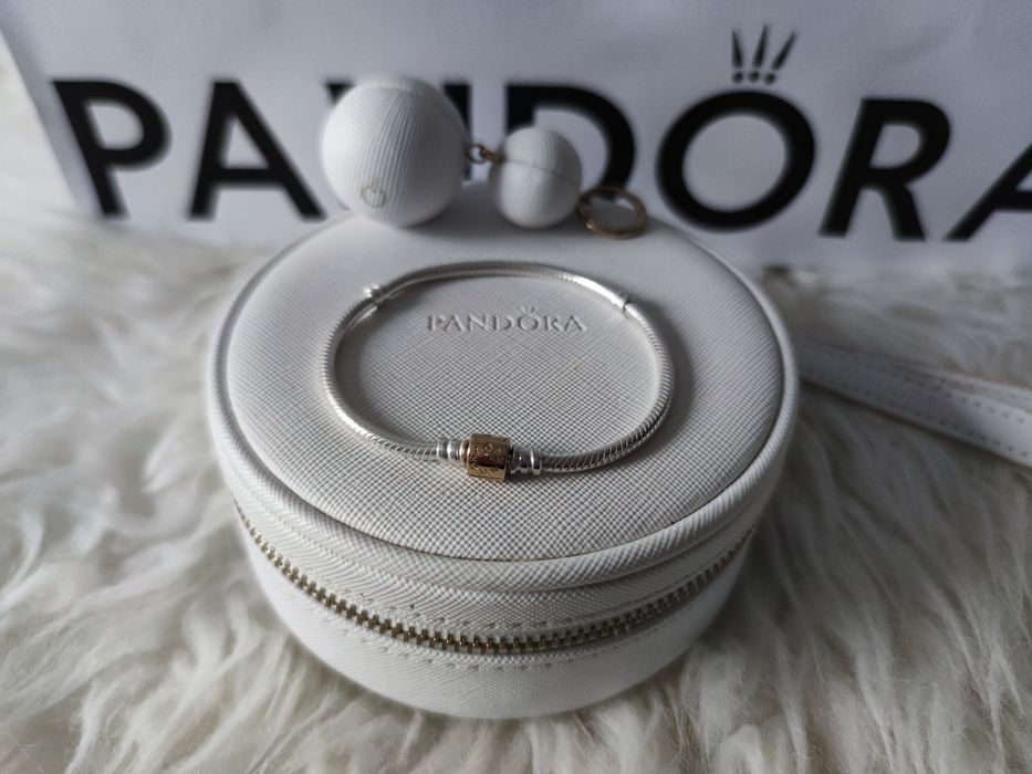 Pandora bransoletka moments złote zapięcie 599347C00