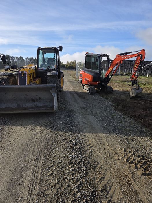 Usługi minikoparka Kubota 2.7t  - prace  ziemne