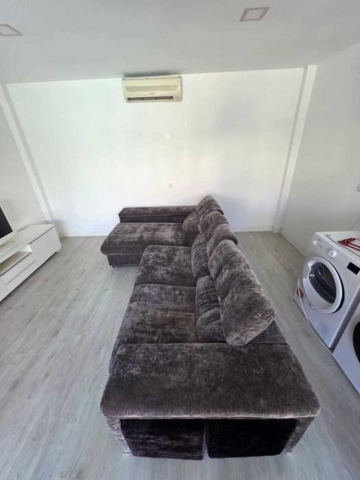 sofá modular de canto com chaise longue