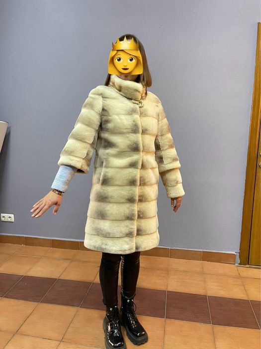 Продам натуральную шубу, мутон с норкой р. 36-38