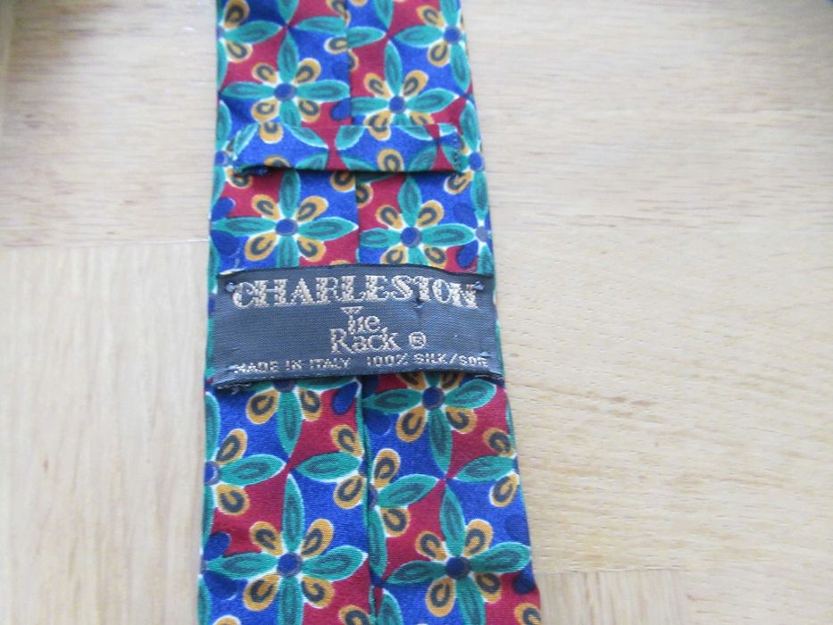 Charleston Tie Rack krawat śledzik 100% jedwab