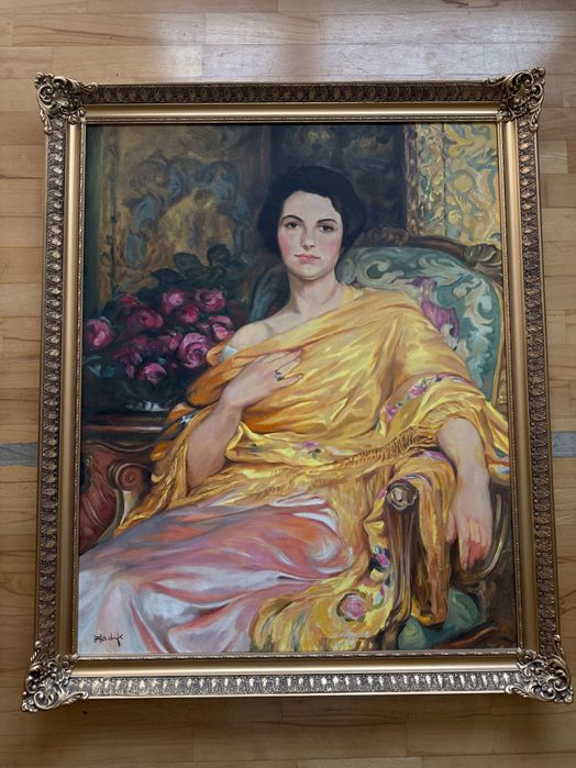 Obraz malowany na płótnie Portret Elsy Frank Dicksee