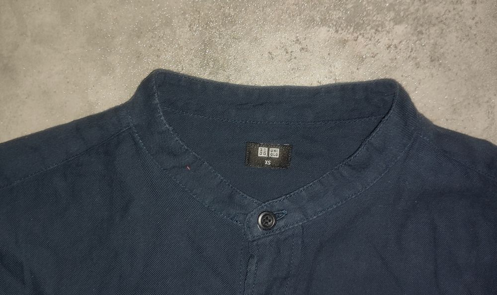 Koszula Uniqlo r. XS granat stójka