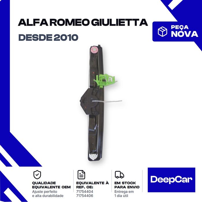 Elevador do vidro Alfa Romeo Giulietta 71754404 Frente Esquerdo (2010 em diante) Peça Nova